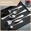 Berglander Silverware Serving Set 6 Pieces, Stainless Steel Serving Spoons Set, Flatware Serving Set, Serving Utensils Set Easy to Clean and Dishwasher Safe