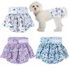 Washable Dog Diapers Female, 3 Pack Premium Reusable Doggie Diapers，High Absorbency Leak-Proof Puppy Diapers for Female Dog in Heat, Period, Incontinence, Excitable Urination Girl Dog Diapers Dress