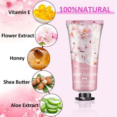 VESPRO 16 Pack Hand Cream Gifts Set For Women, Bulk Hand Lotion Travel Size for Dry Cracked Hands, Mini Hand Lotion for Birthday Gifts and Mother's Day Gifts with a Greeting Card