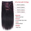 Clip in Hair Extensions Jet Black Straight Remy Hair Clip Ins For Women 8 Pieces 130G Silky Straight Double Weft Remy Hair Extensions Clip on 20 Inch