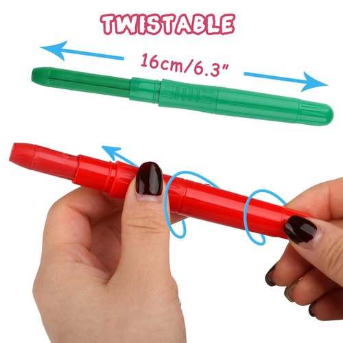 Bowitzki Face Painting Kit Twistable Face Paint Marker Sticks Temporary Water Based Face Paint Crayons Hair Color Dye for Kids Body Makeup Belly Painting Adults With Box (12 Colors)