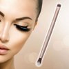 Double Ended Eyebrow Eyeshadow Brush Foundation Makeup Cosmetic Tool (Shallow Matted Gold)