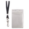 ADVANTUS Vertical Badge Holder/Deluxe 36" Lanyard Combo Pack, 2.58" x 3.75" Insert Size, 20 per Pack (91131)