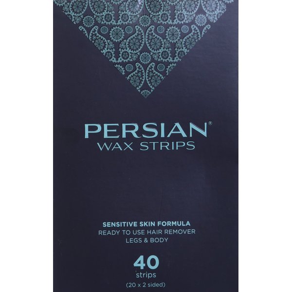 Persian Legs & Body Wax Strips (40 strips), Hair Removal Waxing Strips for Legs, Body, Bikini, Arms, Underarms with After care Oil, Pack of 1 (CSB)