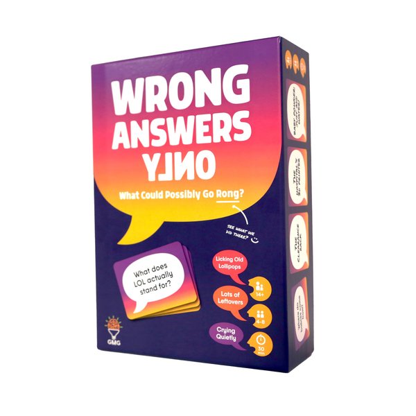 Wrong Answers Only: The Ultimate Adult Party Game – A Fun, Competitive Group Guessing Game for 8 Players, Ages 14 and Up – Perfect for Game Nights