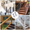 [Patent Design] CKE 40 PCS 30 Degree Angle Cable Railing Corner Protector Sleeve Beveled for 5/32", 3/16" Wire Rope Cable Railing, T316 Marine Grade Stainless Steel Wood Post Protector with Drill Bit