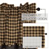 VHC Brands, Black Check, Cotton, 16x72, Scalloped Layered Valance, Black