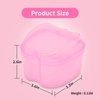 Dental Orthodontic Retainer Container Cleaning Case,Denture Bath Box Case Cup Holder, Mouthguard Storage Soaking Case - Leak Proof with Lid Waterproof - Pink