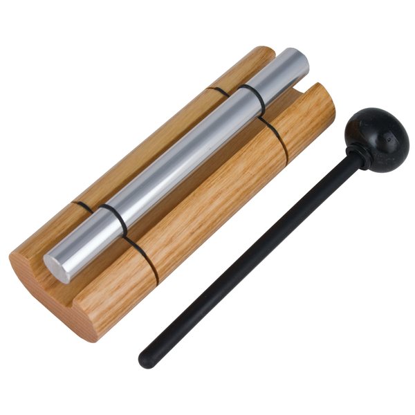 Woodstock Wind Chimes Zenergy Solo Hand Chime, Silver (7") Musically Tuned for Meditation, Yoga and Mindfulness, Bell Percussion Instrument For Teachers and Classrooms