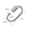HOME MASTER HARDWARE 1/8 inch Stainless Steel D Shape Quick Link Chain Links Locking Carabiner Connector Keychain Ring Buckle 10 Pack