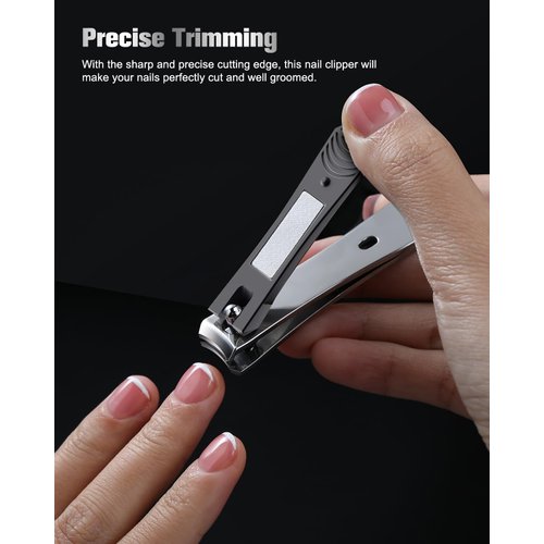 FERYES 2 Pack Nail Clippers - Sharp Nail Trimmers for Men Women Adult, Stainless Steel Fingernail & Toenail Clippers for Thick Nails