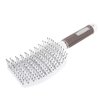 Hair Brush, Curved Paddle Detangling Hair Brush Massage Hairbrush Vent Styling Brush Big Bend Anti static Hair Comb for Curly Straight Hair (White)