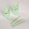 Restaurantware 7.8 Inch Paper Straws For Drinking 100 Sturdy Eco-Friendly Paper Straws - Premium Bamboo Stalk Design Green Paper DurablePaper Straws Vibrant Colors For Cold Drinks