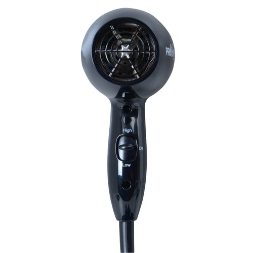 Jerdon Compact Hair Dryer - Black Travel Hair Dryer with 72" Power Cord - JHD8B
