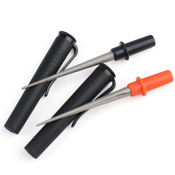 Cool Hand 4.5" Tapered Diamond Knife Sharpener Rod with Fish Hook, Gut Hook and Needle Sharpener, Grit 320/600, 2 Packs with Fine and Corse，Easy to Carry