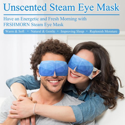FRSHMORN 16 Packs Steam Eye Mask, Heated Eye Mask for Sleeping, Warm Compress for Eyes, Self Heating Disposal Eye Mask Comfortable Sleep Mask for Home, Office, Spa, Travel Essentials (Unscented)