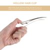 Billed Hair Clips, 4 Packs Hollow Style Hair Clip Rustproof Metal Alligator Curl Clips with Holes for Hair Styling, Hair Coloring