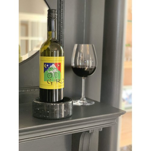 Fox Run Black Marble Wine Stand, 5 x 5 x 2 inches,48757