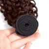 Brown Human Hair Bundle Color #4 Kinky Curly Human Hair 3 Bundles 24 26 28 Inch Brazilian Remy Hair Extensions Silky Soft Chocolate Brown Curly Human Hair Bundle 100g/Pc