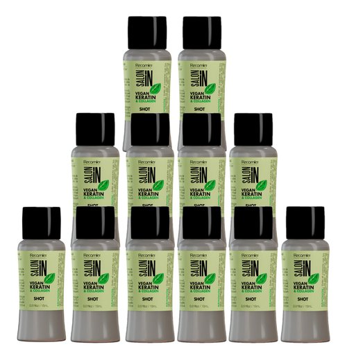 RECAMIER PROFESSIONAL SALON IN Vegan Keratin and Collagen Hair Shot Intensive Treatment - Box of 12 Shots of 0.51 FL OZ / 15 ML