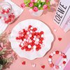 JarThenaAMCS 105Pcs Valentine’s Day Silicone Beads Heart Shape Loose Spacer Beads with Elastic Rope Red Pink White Plaid Dots Round Beads for DIY Crafts Jewelry Necklaces Keychain Making