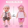 Miaio 12 Inch Newborn Baby Dolls Set of 12 Doll Accessories Feeding Combo Set, Feeding Bottle, Pacifier, Bib, Diaper, Skirt, Feeding Kit (E)