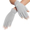 SayWow Fingerless Gloves for Women Sun UV Protection for Touchscreen, Gel Manicures, Driving, Grey
