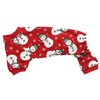 Cute Snowman Xmas Pet Clothes for Dog Pajamas Soft Christmas PJS, Medium Red Back Length 16"