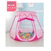 Pop Up Pink Princess Play Tent, Foldable Pretend Playhouse Ball Pit Indoor & Outdoor