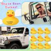 Leitee Ducks for Ducking You've Been Ducked Rubber Ducks Mini Ducks Bulk Yellow Duck Rubber Duckies Yellow Ducky for Bath Toys Birthday Game Pool Party Favors(72 Pcs, Text)