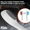 PUPCA Laser Comb (FDA Cleared) - Professional Medical Grade Red Light Treatment with Lasers for Hair Growth, Electric Scalp Massager for Alopecia in Men & Women