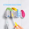 SYNCHAIN Toothbrush Holder Cover, 6pcs Toothbrush Head Cover Case Cap Suction Cup Portable Toothbrush Protector 6 Colors for Family, Kids, Travel