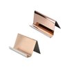 enyuwlcm Metal Desktop Card Holder for Desk Business Card Display for Office Tabletop Counter Organizer Wine and Gold 2 Pack