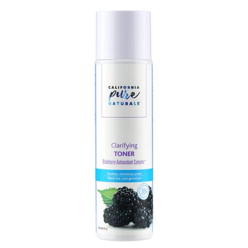 California Pure Naturals Clarifying Toner - Brightening and Anti Aging Toner with Vegan Hyaluronic Acid, Rose, Black Tea, and Antioxidants for Sensitive Skin - 5 Ounce
