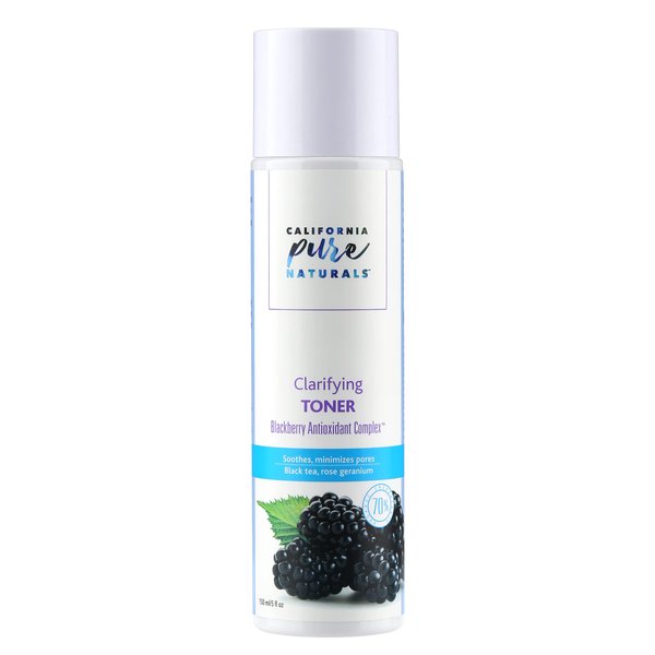 California Pure Naturals Clarifying Toner - Brightening and Anti Aging Toner with Vegan Hyaluronic Acid, Rose, Black Tea, and Antioxidants for Sensitive Skin - 5 Ounce