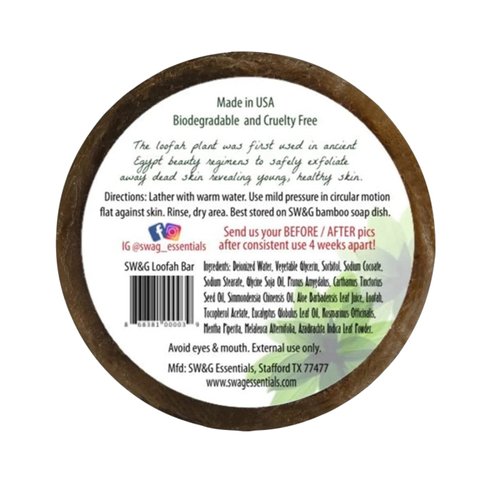 SWAG Bar Exfoliating Loofah Soaps Washes and Grooming Essentials As Seen On Shark Tank Ingrown Hair Razor Bump Blemish Control Skin Smoothing