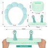 ACO-UINT 6Pcs Green Spa Headbands and Wrist Washbands Set, Skincare Headbands Snail Face Wash Headband Makeup Headband, Terry Cloth Headbands Face Towel Wristbands Puffy Hair Band for Washing Face