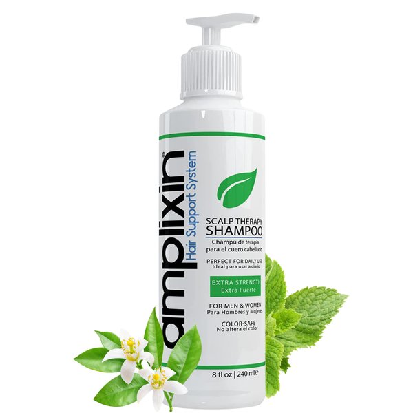 Amplixin Scalp Therapy Shampoo - Dry, Itchy Scalp Treatment With Tea Tree Oil For Men and Women - Anti Dandruff, Psoriasis and Seborrheic Dermatitis Prevention Formula - No Sulfates or Parabens