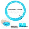 QTECLOR Adjustable Silicone Pie Crust Shield Pie BPA-free Protectors Cover Kitchen Tool for Baking Pie Pizza, Fits 8-11.5 Inches Pie (Blue-2pcs)