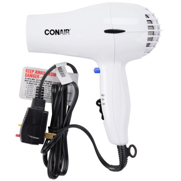 Hairdryer,Handheld,White,1600 Watts
