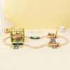 UDEAS Wooden Construction Set Toys Train Road Toys with Train Blocks Storage Toys for Children Age 3+