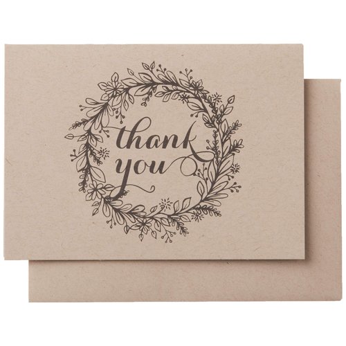 Hortense B. Hewitt 50 Count Krafty Thank You Cards (35206)