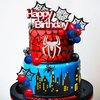 48Pcs Superhero Birthday Cake Decoration Superhero Party Favors Cupcake Cake Decoration Spider Cake Decoration