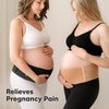 KeaBabies Maternity Belly Band for Pregnancy - Soft & Breathable Pregnancy Belly Support Belt - Pelvic Support Bands - Tummy Band Sling for Pants - Pregnancy Back Brace (Midnight Black, XL)