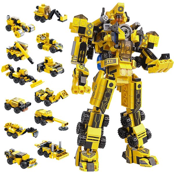 Sciencow Robot Building Toys for 6 7 8 9 10 11 12 13 14 Years Old Kids | 25-in-1 Construction Blocks Sets for Robot or Trucks, Christmas Birthday Gifts for Age 6-8 7-9 8-14 yrs Boys
