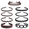 Unisex Hair Band 9Pcs Plastic Headband with Teeth Head Bands Combing Hairbands Wavy Outdoor Sports Headbands for Men's Hair Band Hoop Clips Women Accessories Non Slip Head Band Headwear,C and B