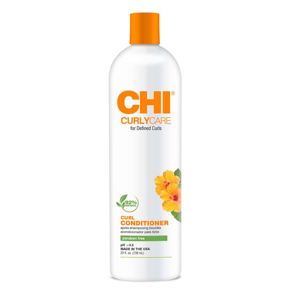 CHI CurlyCare Curl Conditioner, Hydrates Curls, Reduces Frizz & Increases Elasticity & Strength, Sulfate, Paraben, & Cruelty-Free, 25 Oz