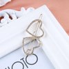 Iaceble Boho Crystal Heart Hair Clip Barrette Hollow Heart Hair Clips Cz Open Heart Side Clip Hairpin Gold Love Heart Hair Pins Clip Decorative Hair Accessories for Women and Girls Headdress