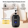 Massage Oil Warmer Bottle Professional Electric Lotion Digital Heater for SPA, Automatic Oil Warmer Heated Oil Lotion Cream for Salon, Barber Shops, Home, with Two Oil Bottle Dispenser (Black)