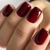 GLAMERMAID Dark Red Press On Nails Extra Short Square, Handmade Jelly Soft Gel Nails Burgundy Fake Nails Short, Glossy Dark Deep Red Stick Glue on Nail for Women Reusable Acrylic Stick on False Nail